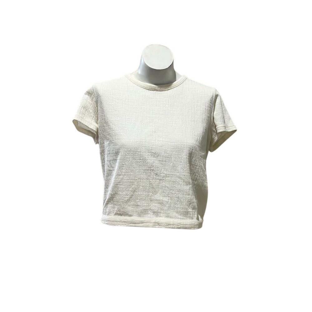 Madewell Women's Ivory Tie-Back Short Sleeve Top Size M Casual - Picture 6 of 9